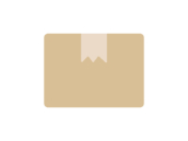 梱包された、段ボールのアイコンの無料イラスト｜透過PNG・商用利用OK