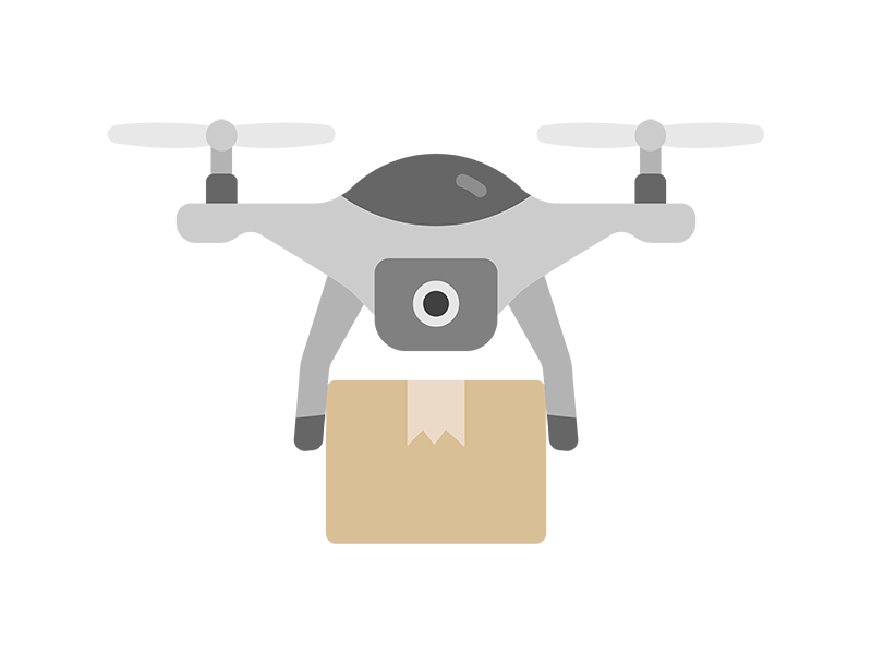 Free illustration of delivery drone icon