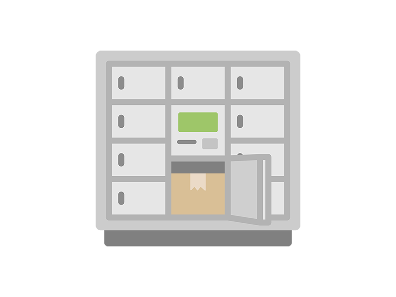 Free illustration of delivery locker icon