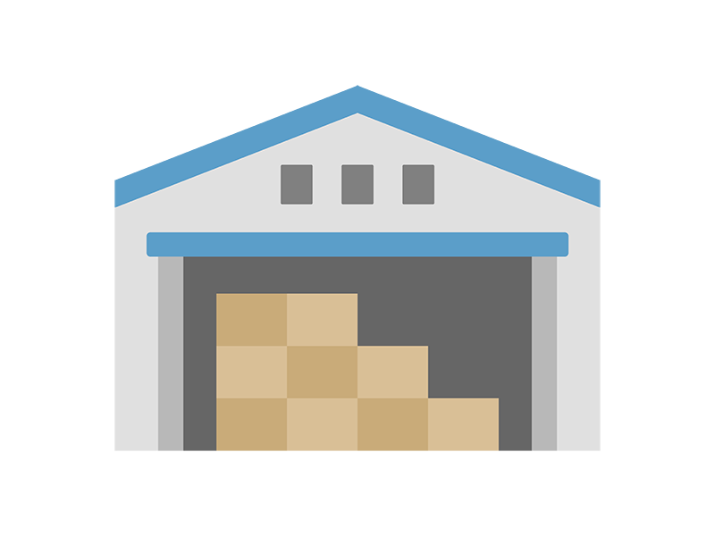 物流倉庫のアイコンの無料イラスト｜透過PNG・商用利用OK