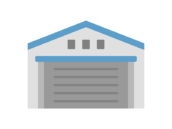 シャッターが閉まった、倉庫のアイコンの無料イラスト｜透過PNG・商用利用OK