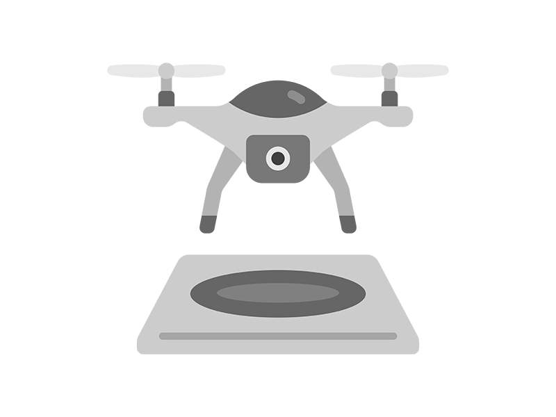 ドローンポートのアイコンの無料イラスト｜透過PNG・商用利用OK