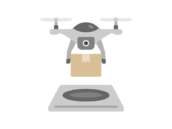 配送用ドローンポートのアイコンの無料イラスト｜透過PNG・商用利用OK