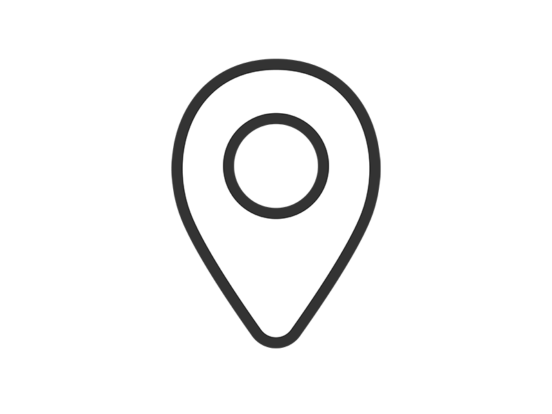 マップピンのアイコン（線画）の無料イラスト｜透過PNG・商用利用OK