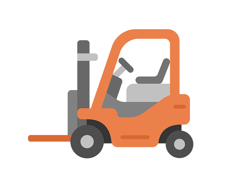 フォークリフトのアイコンの無料イラスト｜透過PNG・商用利用OK