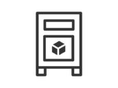 宅配ボックスのアイコン（線画）の無料イラスト｜透過PNG・商用利用OK