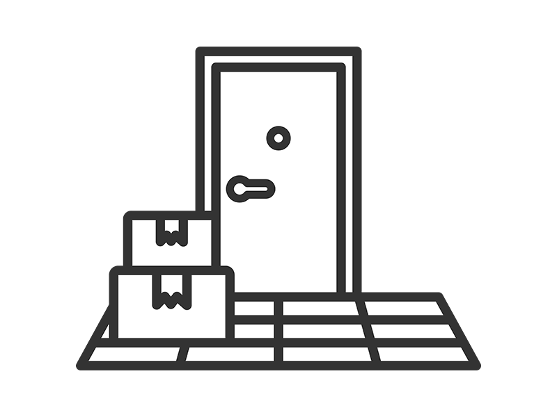 置き配のアイコン（線画）の無料イラスト｜透過PNG・商用利用OK