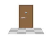 玄関ドアのアイコンの無料イラスト｜透過PNG・商用利用OK