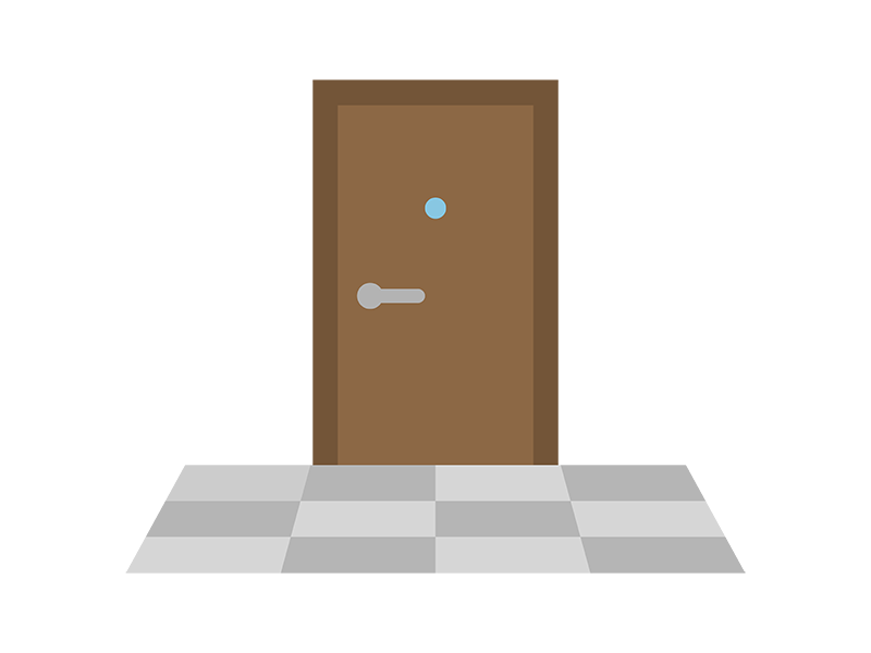 玄関ドアのアイコンの無料イラスト｜透過PNG・商用利用OK