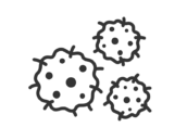 カビのアイコン（線画）の無料イラスト｜透過PNG・商用利用OK