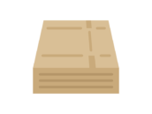 積み重ねた、組み立て前の段ボールのアイコンの無料イラスト｜透過PNG・商用利用OK