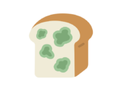 カビの生えた、食パンのアイコンの無料イラスト｜透過PNG・商用利用OK