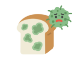 カビの生えた、食パンとキャラクターのアイコンの無料イラスト｜透過PNG・商用利用OK