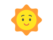 笑顔の太陽のキャラクターのアイコンの無料イラスト｜透過PNG・商用利用OK