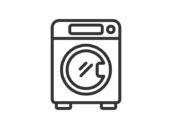 ドラム式洗濯機のアイコン（線画）の無料イラスト｜透過PNG・商用利用OK