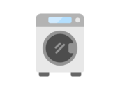ドラム式洗濯機のアイコンの無料イラスト｜透過PNG・商用利用OK