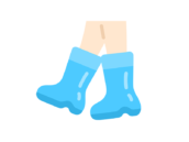 長靴をはいた足のアイコンの無料イラスト｜透過PNG・商用利用OK