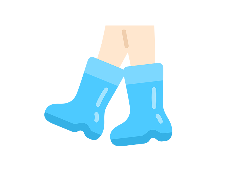 長靴をはいた足のアイコンの無料イラスト｜透過PNG・商用利用OK