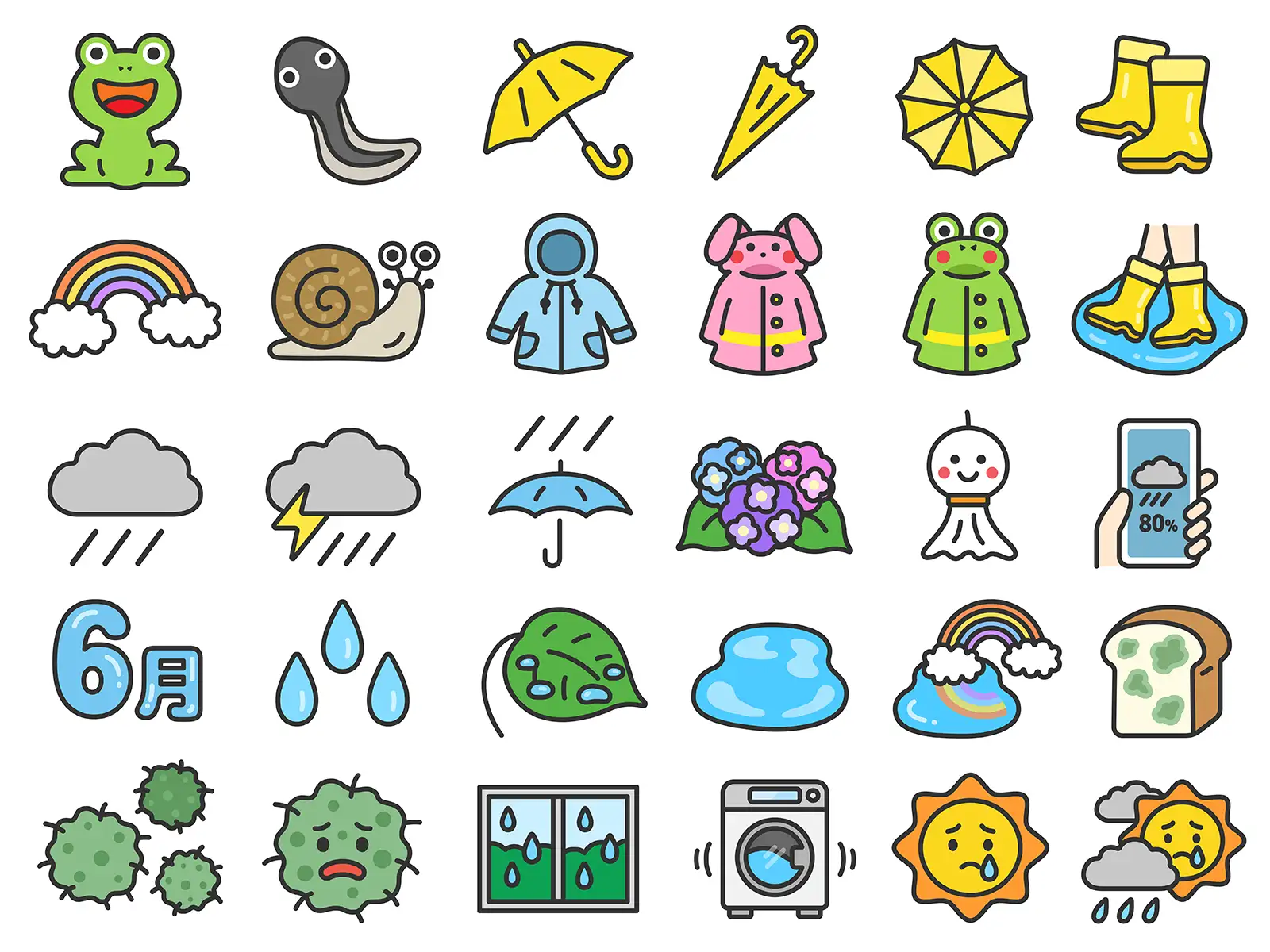 Special Feature on Rainy Season Illustration Materials with Free Downloads for Commercial Use