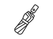 畳んだ、折りたたみ傘のアイコン（線画）の無料イラスト｜透過PNG・商用利用OK