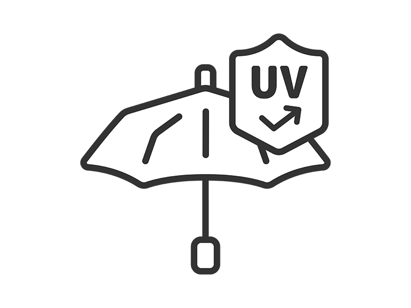 Free illustration of parasol icon (line drawing)