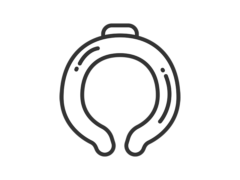 ネッククーラーのアイコン（線画）の無料イラスト｜透過PNG・商用利用OK
