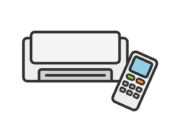 エアコンとリモコンのアイコン（線画カラー）の無料イラスト｜透過PNG・商用利用OK