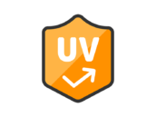 UVカットマークのアイコン（線画カラー）の無料イラスト｜透過PNG・商用利用OK