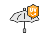 日傘のアイコン（線画カラー）の無料イラスト｜透過PNG・商用利用OK