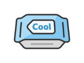 汗ふきシートのアイコン（線画カラー）の無料イラスト｜透過PNG・商用利用OK