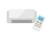 エアコンとリモコンのアイコンの無料イラスト｜透過PNG・商用利用OK