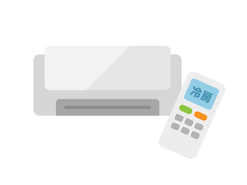 Free illustration of air conditioner and remote control icon