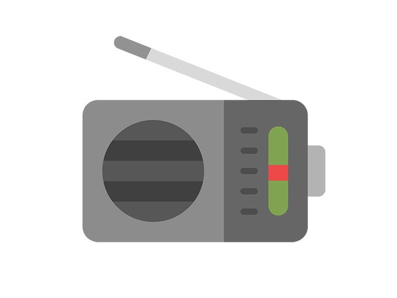 ラジオのアイコンの無料イラスト｜透過PNG・商用利用OK