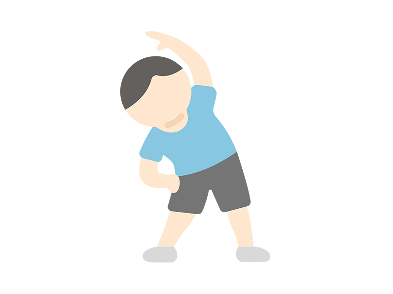 体操をする男性のアイコンの無料イラスト｜透過PNG・商用利用OK