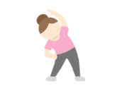 体操をする女性のアイコンの無料イラスト｜透過PNG・商用利用OK