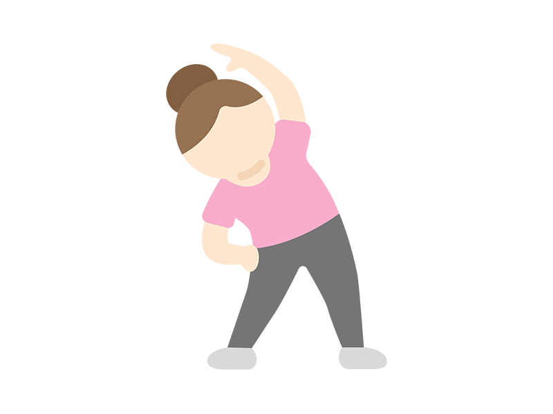体操をする女性のアイコンの無料イラスト｜透過PNG・商用利用OK