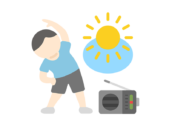 ラジオ体操をする男性のアイコンの無料イラスト｜透過PNG・商用利用OK