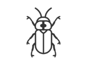 ホタルのアイコン（線画）の無料イラスト｜透過PNG・商用利用OK
