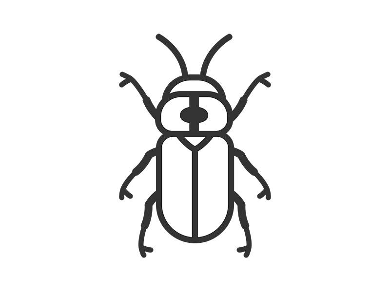 ホタルのアイコン（線画）の無料イラスト｜透過PNG・商用利用OK