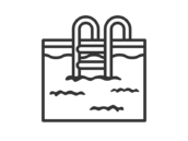 プールのアイコン（線画）の無料イラスト｜透過PNG・商用利用OK