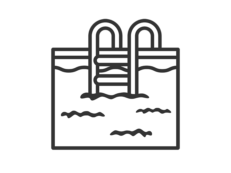 プールのアイコン（線画）の無料イラスト｜透過PNG・商用利用OK