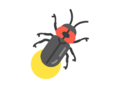 光っている、ホタルのアイコンの無料イラスト｜透過PNG・商用利用OK