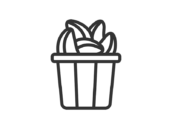 フライドポテトのアイコン（線画）の無料イラスト｜透過PNG・商用利用OK