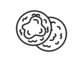 ソースせんべいのアイコン（線画）の無料イラスト｜透過PNG・商用利用OK