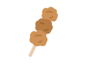 唐揚げ串のアイコンの無料イラスト｜透過PNG・商用利用OK