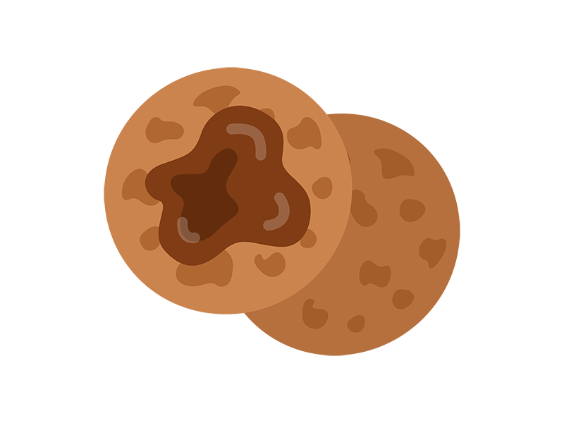 ソースせんべいのアイコンの無料イラスト｜透過PNG・商用利用OK