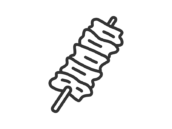 焼き鳥のナンコツのアイコン（線画）の無料イラスト｜透過PNG・商用利用OK