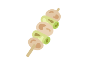 塩の焼き鳥のアイコンの無料イラスト｜透過PNG・商用利用OK