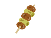 タレの焼き鳥のアイコンの無料イラスト｜透過PNG・商用利用OK