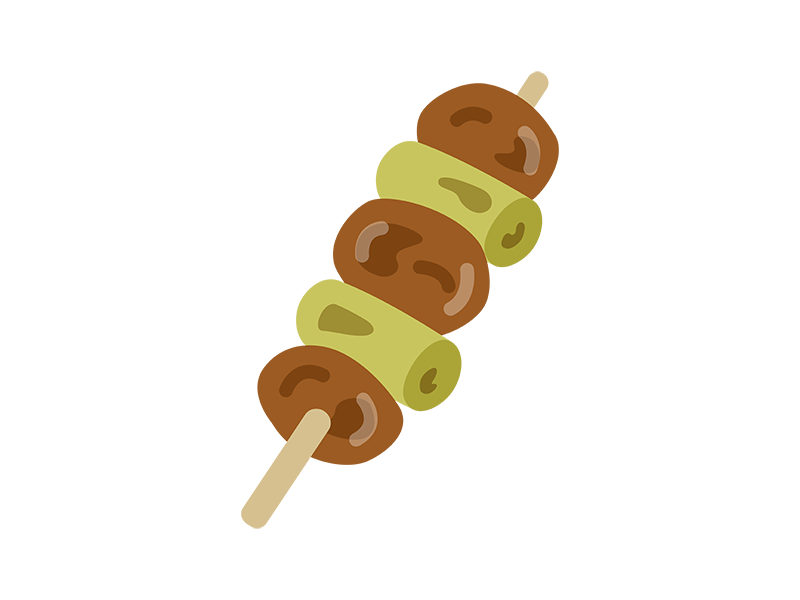 タレの焼き鳥のアイコンの無料イラスト｜透過PNG・商用利用OK